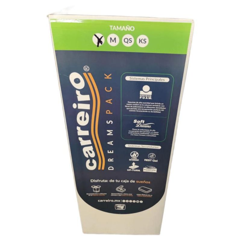 Colchon Carreiro Superior Foam Dreams Pack Matrimonial