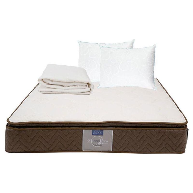 Colchón King Size Restonic Nautilus + Almohadas Osos + Protector RGH