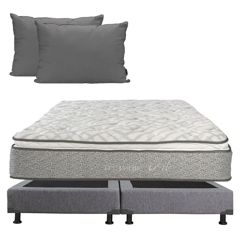 Colchón King Size Restonic Vail + Box + Almohada 2Pack CZD