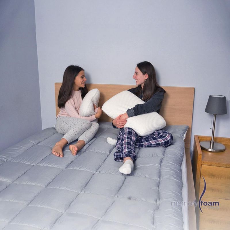 Colchoneta Cloud Individual Sobrecolchón de Memory Foam Capitonada