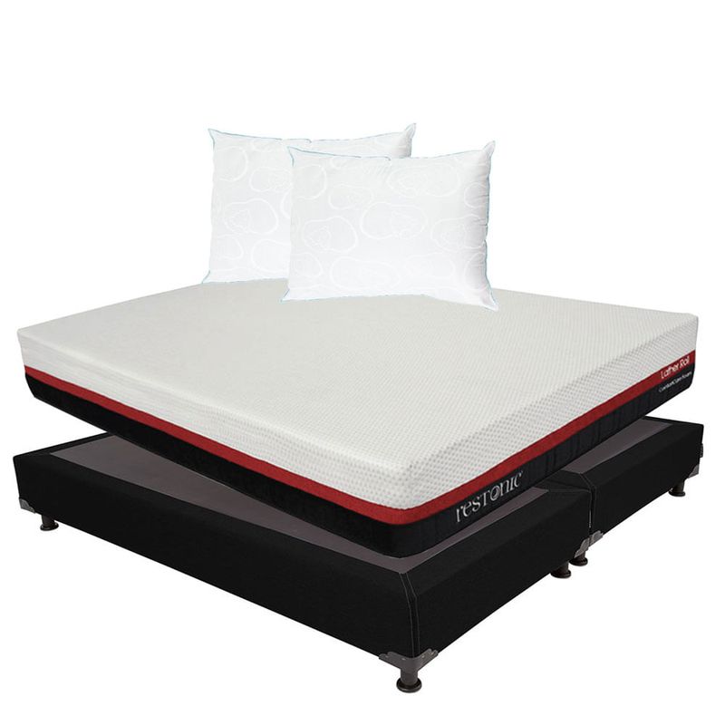 Colchón King Size Dicasa Roll + Box + 2 Almohadas Oso CZD