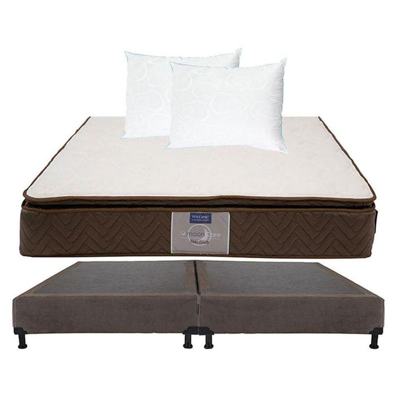 Colchón King Size Restonic Nautilus + Box + 2 Almohadas Osos RGH