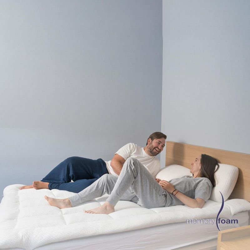 Colchoneta Cloud Matrimonial Sobrecolchón de Memory Foam Capitonada