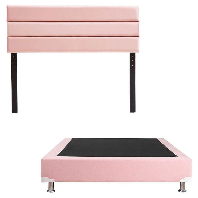 Cabecera Queen Size Dicasa Logan Rosa + Box Dicasa Pink RGH
