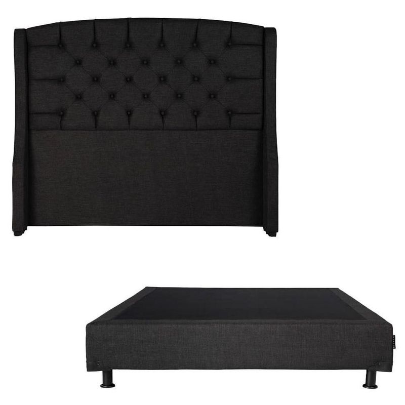 Cabecera Matrimonial Dicasa Sitka Black + Box Dicasa Belu RGH