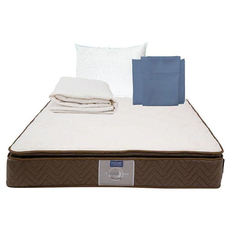 Colchón King Size Nautilus + Almohada + Protector + Sábanas RGH