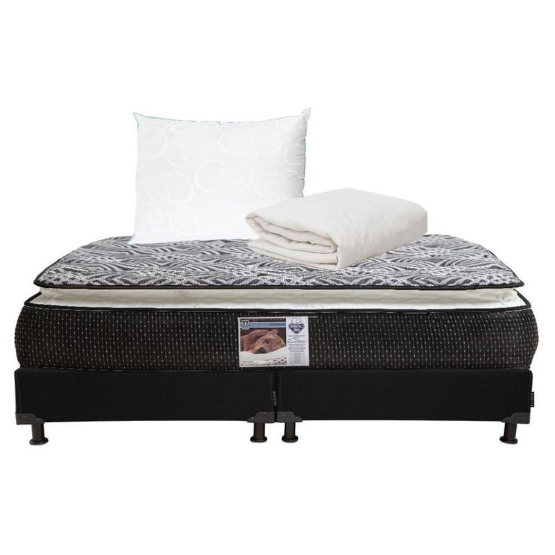 Colchón King Size Air Omega + Box + Almohada Osos + Protector RGH
