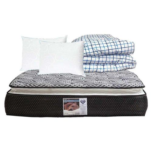 Colchón Matrimonial Spring Air Omega + 2 Almohadas Osos + Edredón RGH