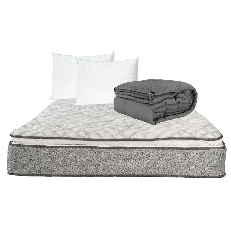 Colchón King Size Restonic Vail + 2 Almohadas Oso + Edredón CZD