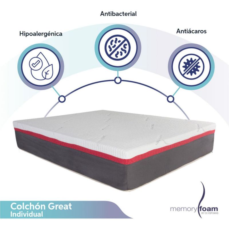 Colchón Great Individual Memory Foam Firme