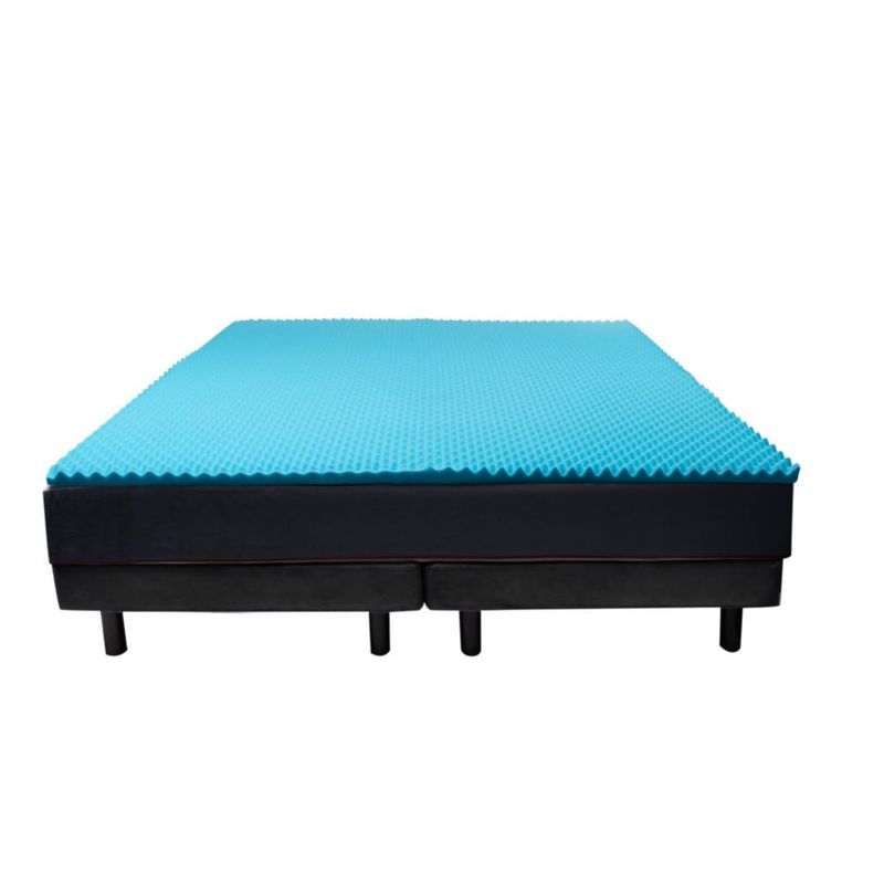 Colchoneta Cool Wave Queen Size de Memory Foam Coloca sobre el Colchón, Fresca y Con Ondas de Masaje