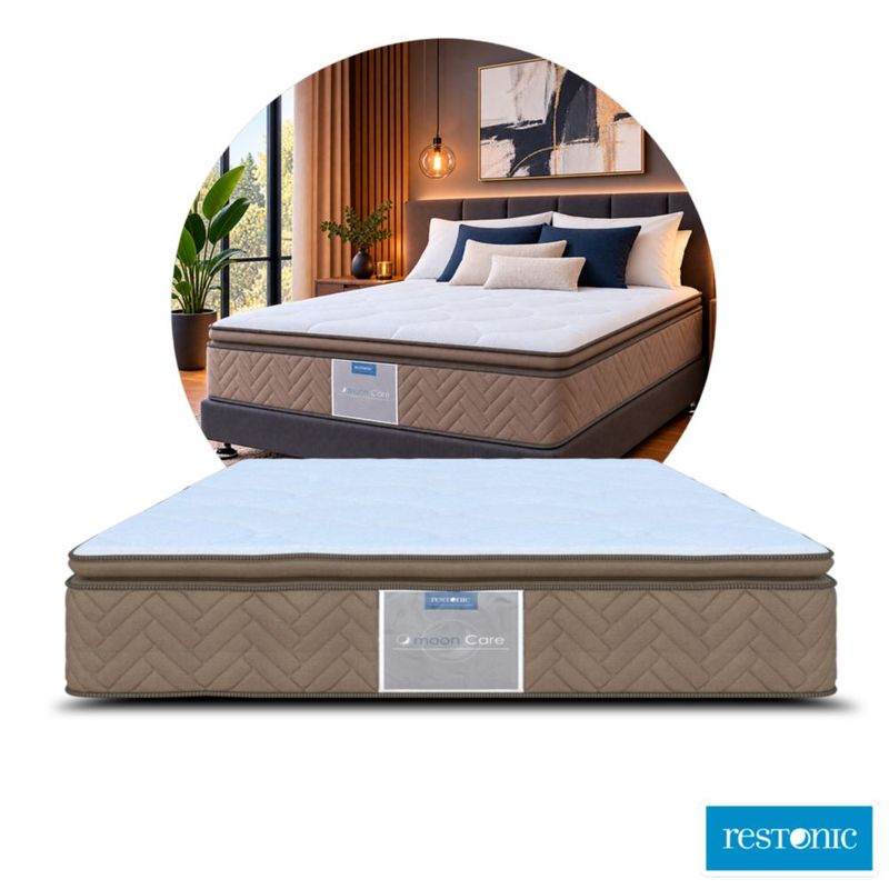Colchon Restonic Queen Size Antiestres Ortopedico Leyen Antibacterial