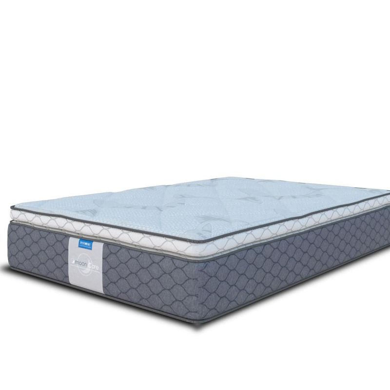 Cama Box + Colchón Restonic Queen Size Euro Estocolmo + Almohadas