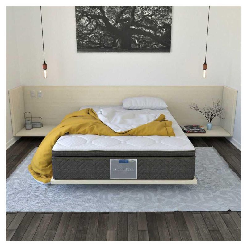 Colchón Restonic Matrimonial Ortopédico Mooncare Antiácaros+2Almohadas