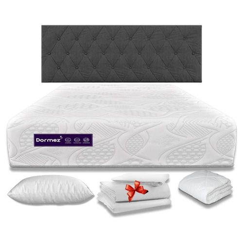 Colchón Matrimonial Dormez Con Memory Foam + Cabecera + Complementos