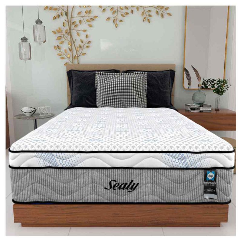 Colchón Ortopédico Posturepedic Moby King Size + 2 Almohadas Sealy