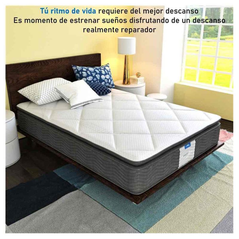 Colchón Ortopédico Individual Restonic Target Air + Box + Almohada