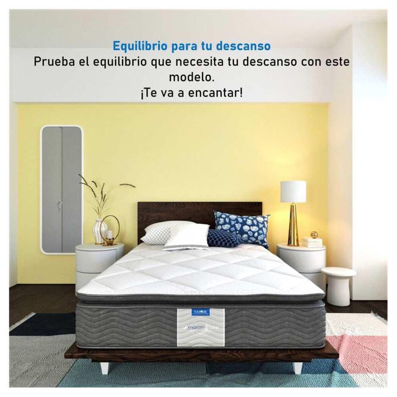 Colchón Ortopédico Individual Restonic Target Air + Box + Almohada