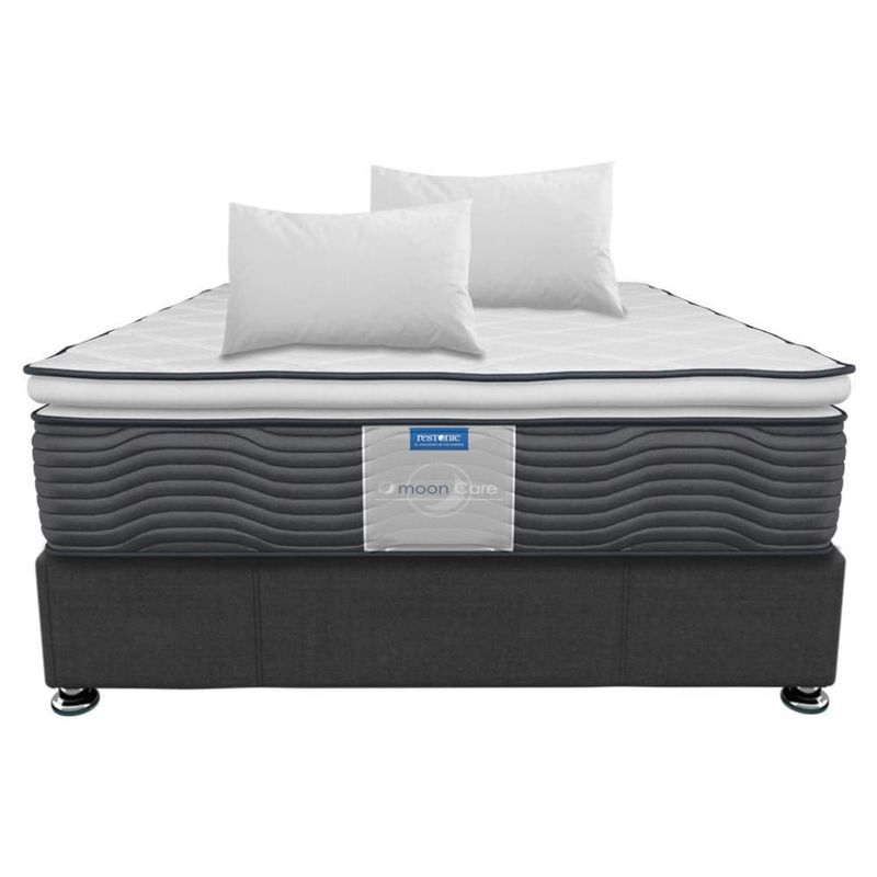 Colchón Individual Restonic Ortopédico Antibacterial Almohadas Y BOX