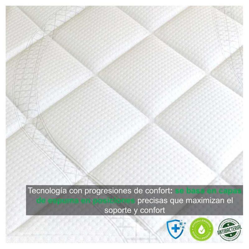 Colchón Restonic Mat Odisey Antiestrés Ortopédico + 2 Almohadas