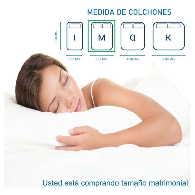 Colchón Restonic Mat Odisey Antiestrés Ortopédico + 2 Almohadas