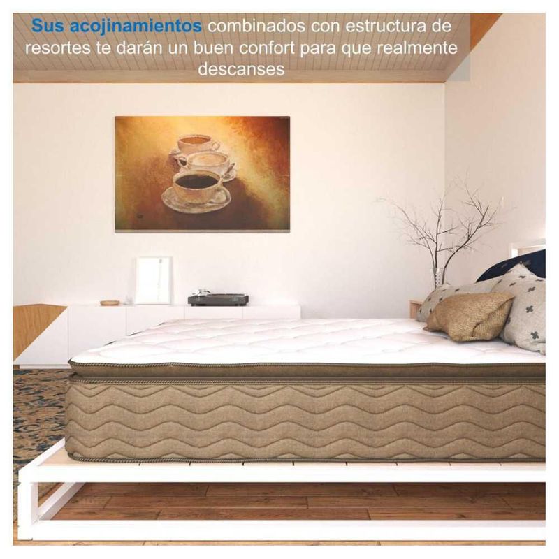 Colchón Ortopédico Restonic Matrimonial Mooncare Line + Box