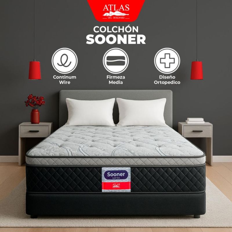 Colchón Matrimonial Sooner más Almohadas Spring Air