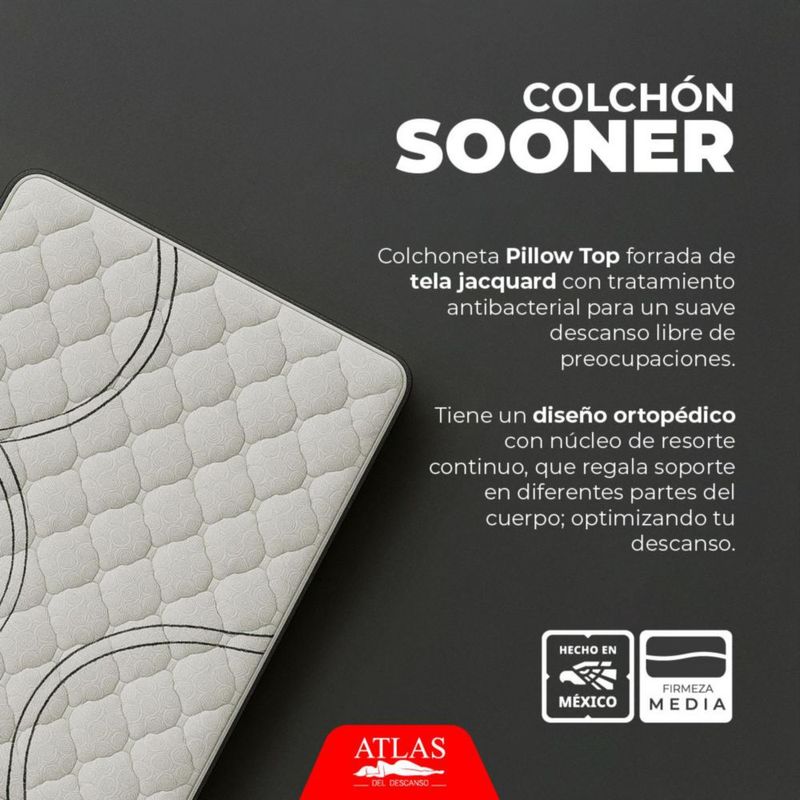 Colchón Matrimonial Sooner más Almohadas Spring Air