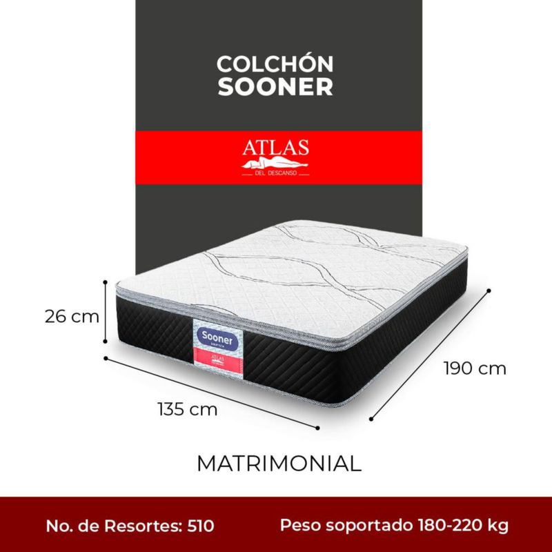 Colchón Matrimonial Sooner más Almohadas Spring Air