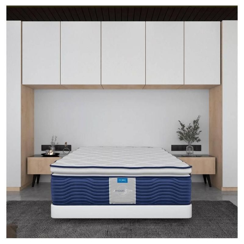 Pack Colchón Restonic Queen Size +Box + Almohadas +Protector +Edredon