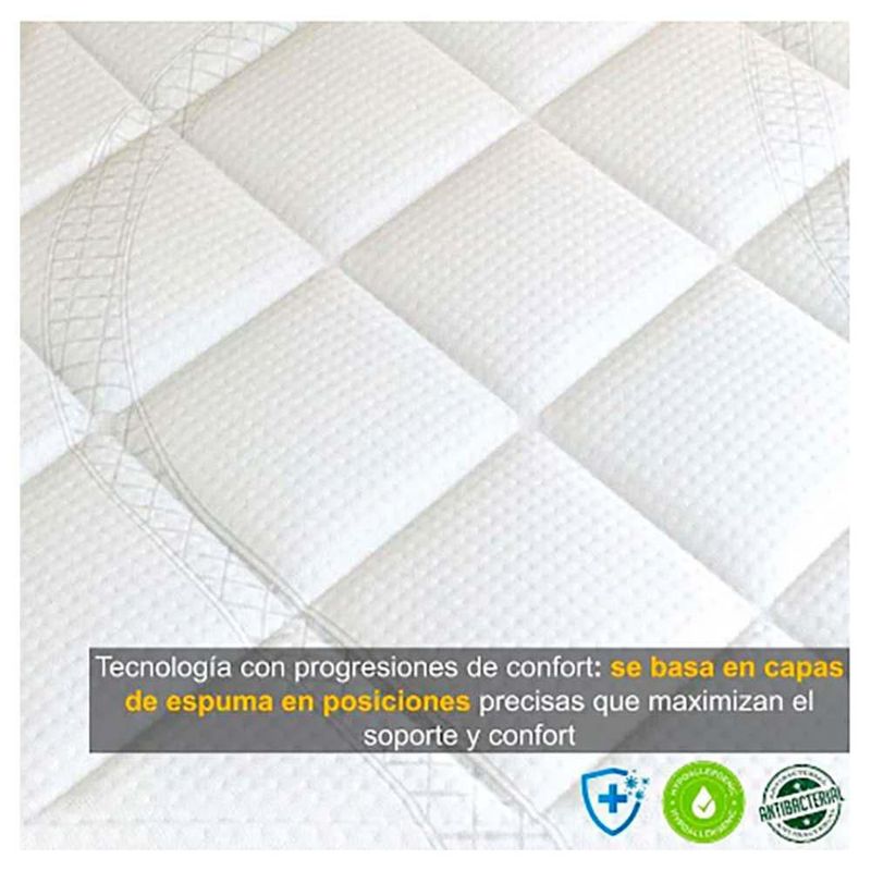 Colchón Restonic Matrimonial Ortopédico + Box +Blancos Hipoalergénicos