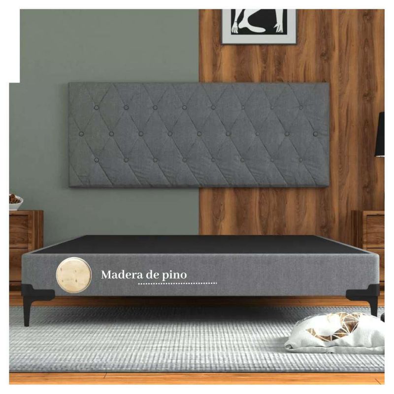 Base de cama box Queen Size Lucerna + Cabecera