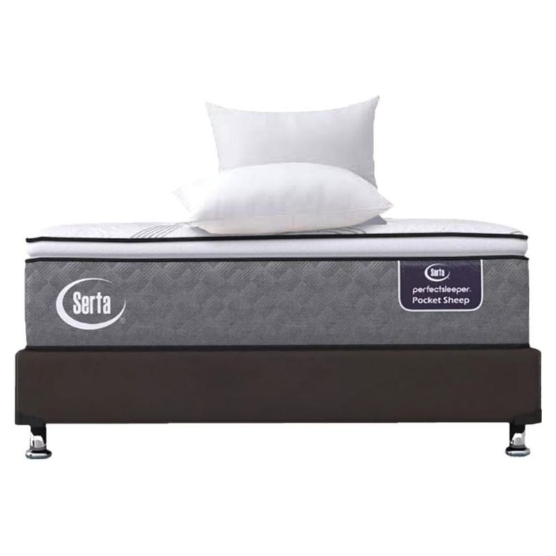 Colchón Serta King Size Colchoneta Confort Foam Natural con Box