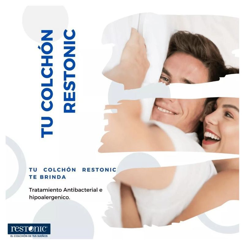 Colchón King Size Restonic Premium Europa + 2 Almohadas + Cojín Héroe