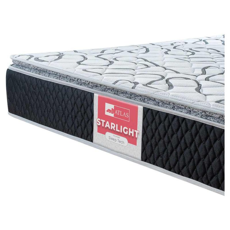 Colchón Matrimonial Atlas Starlight más Pack con 2 Almohadas