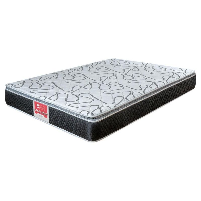 Colchón Matrimonial Atlas Starlight más Pack con 2 Almohadas