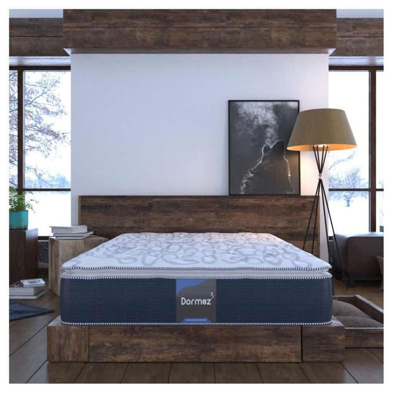 Colchón Hipoalergénico Matrimonial Dormez + Box + Almohadas yProtector
