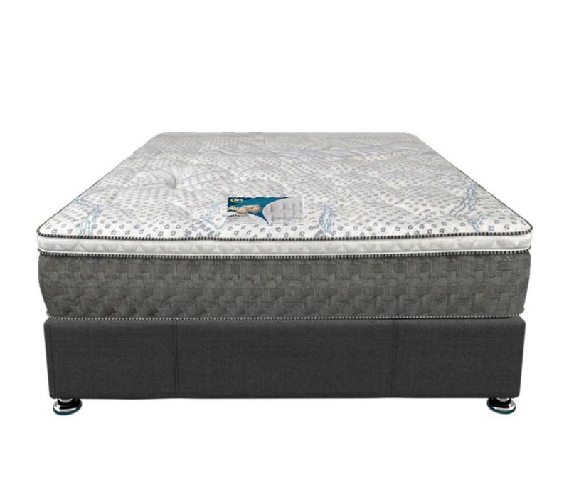 Colchon Matrimonial Serta Antibacterial + Base Box Cama Oxford