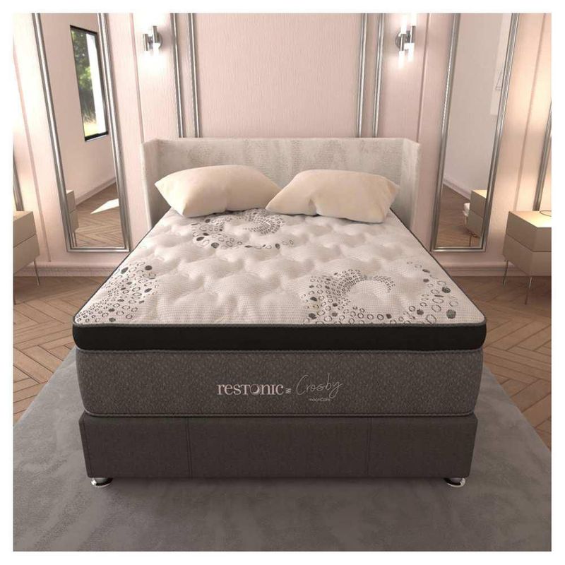 Colchon King Size Restonic Ortopedico Mega Confort Relajante + Box