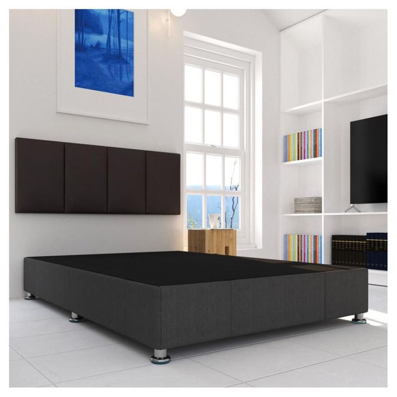 Base Box Tapiz Dormez Linato Grey Para Cama Individual