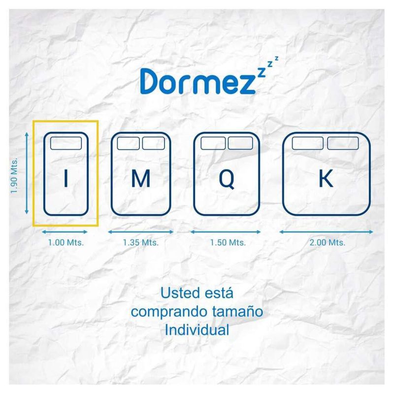 Base Box Tapiz Dormez Linato Grey Para Cama Individual