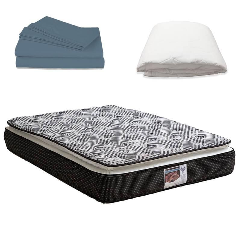 Colchón Matrimonial Spring Air Omega + Protector Ultra + Sábanas Basic CZD