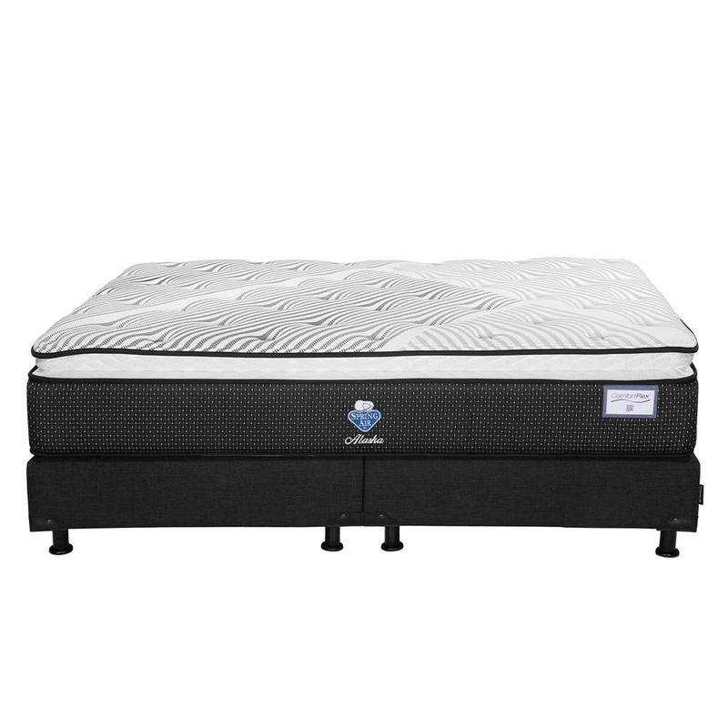 Colchón King Size Spring Air Alaska+ Box+ Almohada 2Pack CDZ