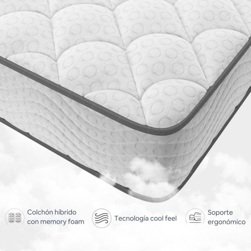 Colchón Cloud Eco Hybrid Tech Queen Size