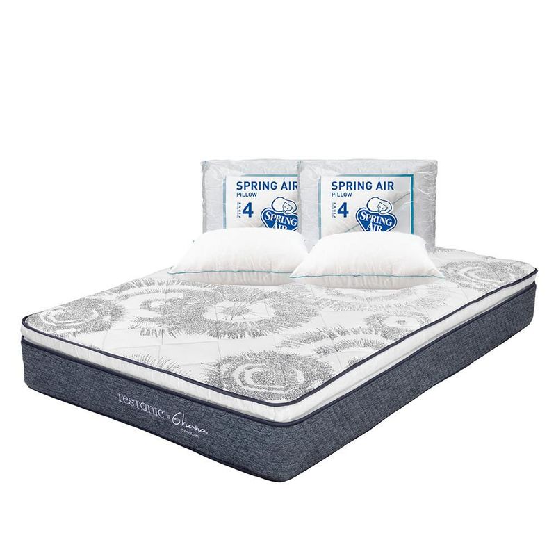 Colchón King Size Restonic Ghana + 2 Almohadas TRY