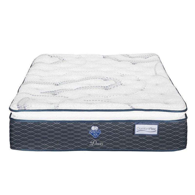 Colchón King Size Spring Air Dover Azul+ Almohada Trinity 2 TRY