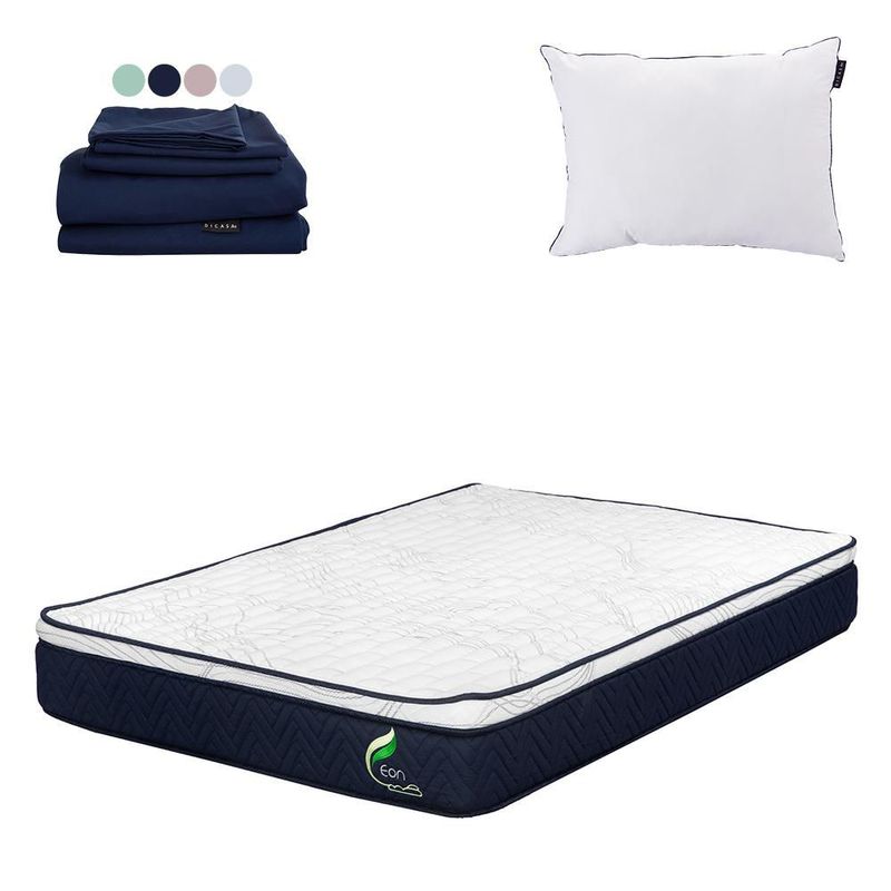 Colchón King Size Dicasa Eon + Almohada One + Sábanas Softy CZD