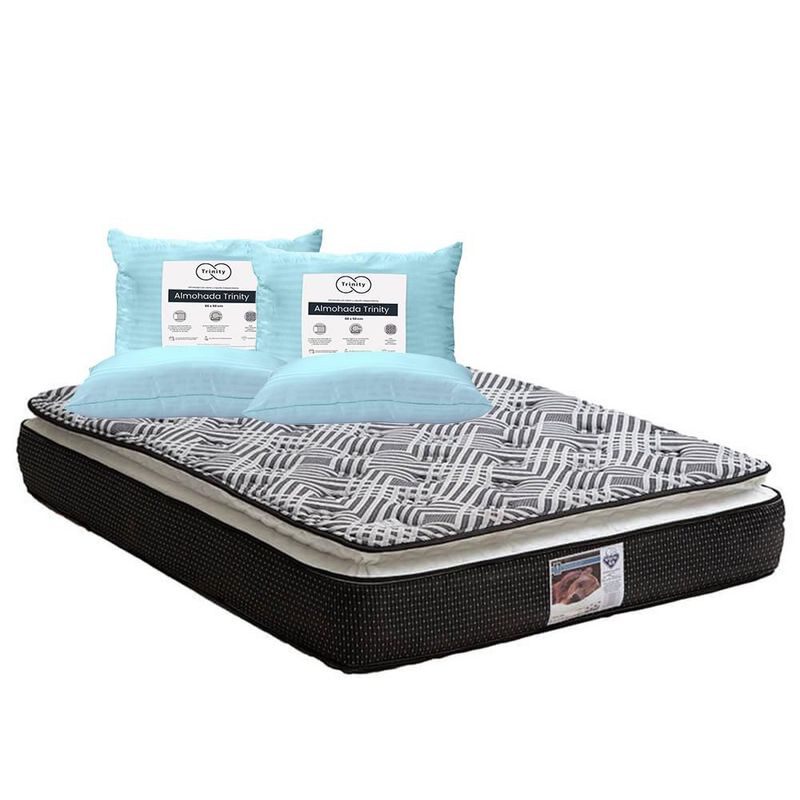 Colchón Matrimonial Spring Air Omega + 2 Almohadas TRY