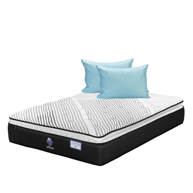 Colchón Matrimonial Spring Air Alaska + 2 Almohadas Trinity TRY