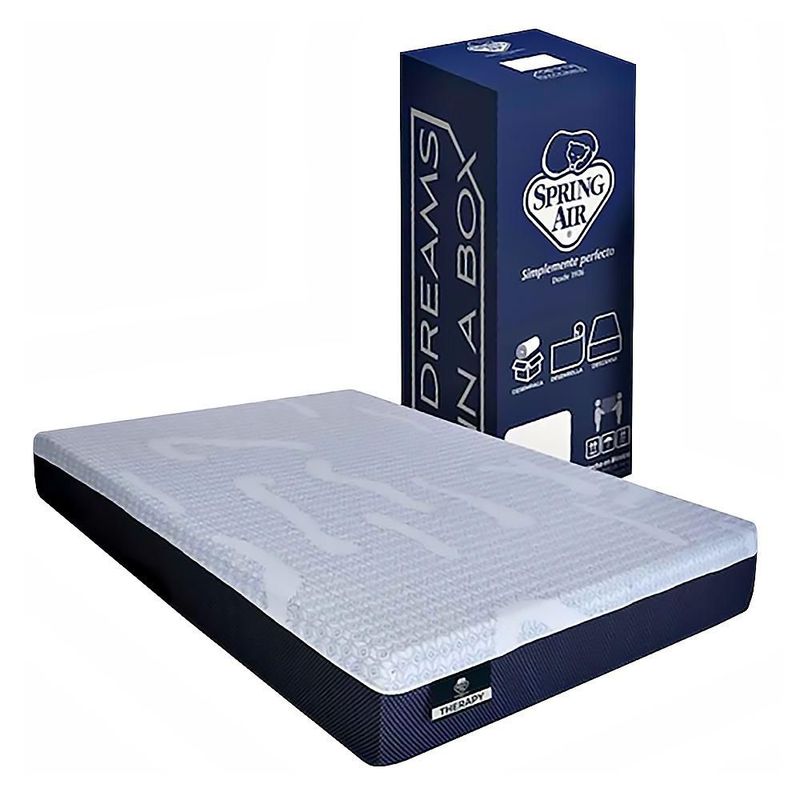 Colchón King Size Spring Air Therapy Azul+ Almohada Trinity 2 TRY